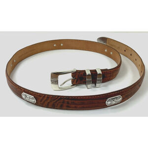 Fullerton Brown Belt Mens 36 Genuine Calfskin Embossed Golf